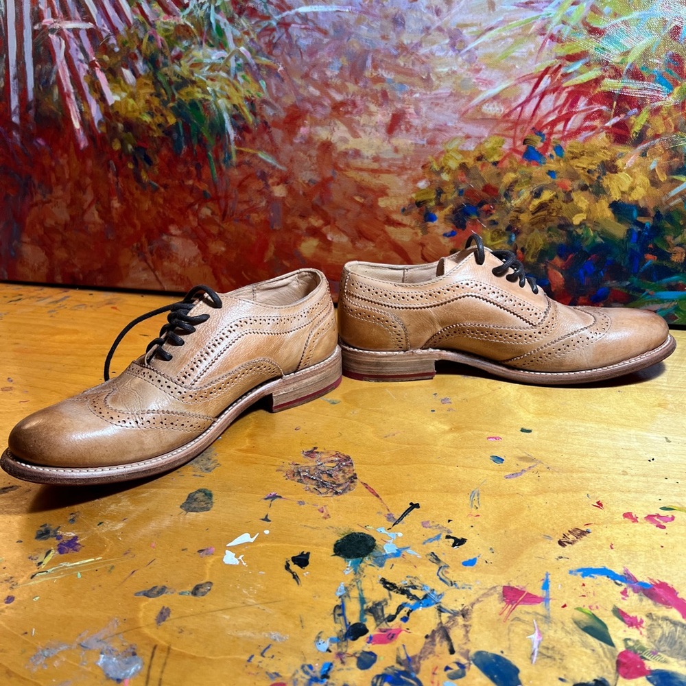 BED|STU Tan Oxford Derbys with Brogue Detailing “Cobbler”